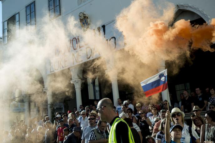 Protest Luka Koper | Foto Ana Kovač