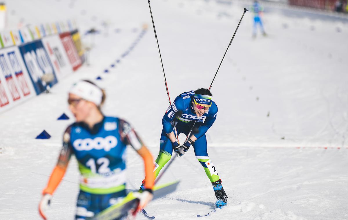 Eva Urevc | Eva Urevc se je v skiatlonu zgodil padec in sanje po vidni uvrstitvi so hitro splavale po vodi. | Foto Grega Valančič/Sportida