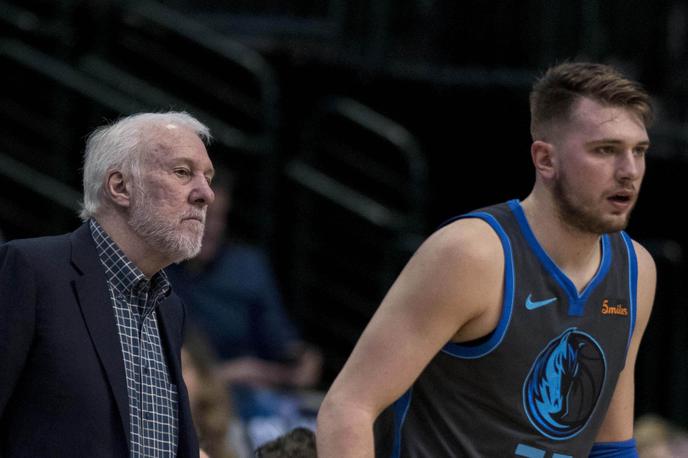 Gregg Popovich Luka Dončić | Gregg Popovich je s San Antoniom petkrat osvojil ligo NBA. Tudi on je navdušen nad Luko Dončićem. | Foto Reuters