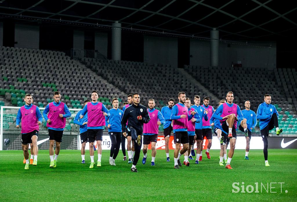 Slovenska nogometna reprezentanca trening Stožice