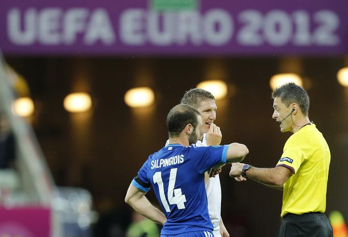 Na EP 2012 je sodil četrtfinalno tekmo med Nemčijo in Grčijo. | Foto: Reuters