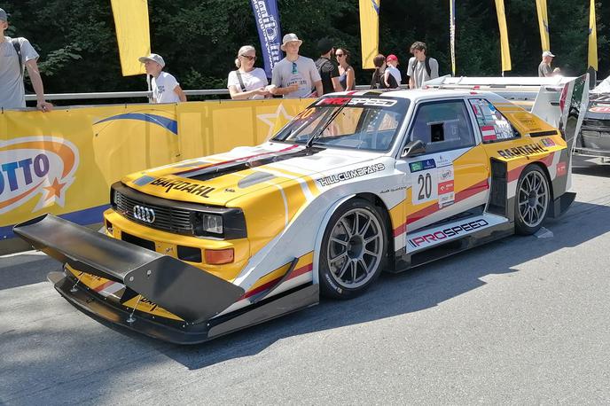 Nikolay Zlatkov audi S1 quattro Pikes Peak | Bolgar Nikolay Zlatkov vozi z avstrijsko licenco, njegova replika audija S1 quattro pikes peak pa bo ena izmed poslastic dirke v Ilirski Bistrici. | Foto osebni arhiv