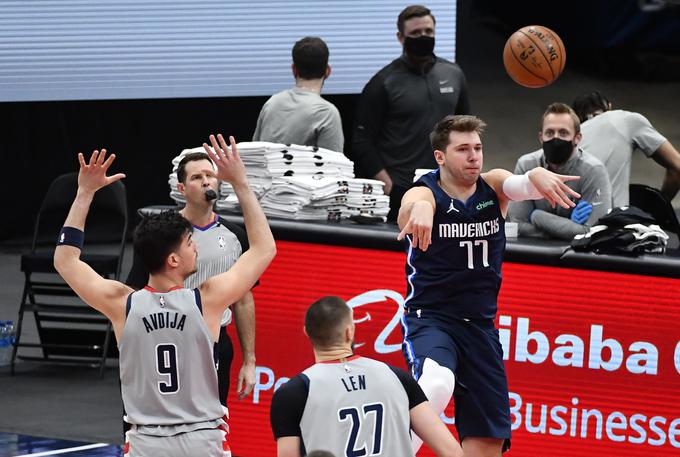 Ko je bil Luka Dončić na parketu, je bil Dallas boljši od Washingtona za 14 točk. | Foto: Reuters