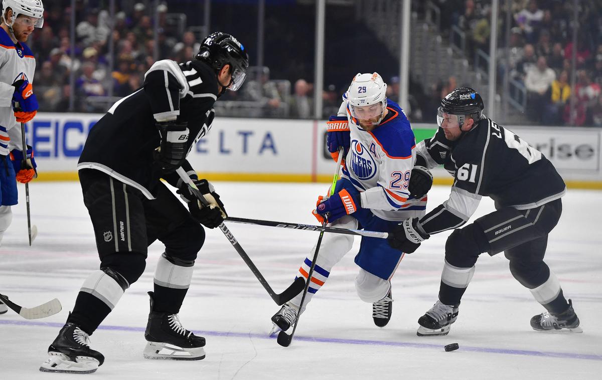 Edmonton Oiler Los Angeles Kings Anže Kopitar Leon Draisaitl | Leon Draisaitl in njegovi Oilersi so gostovali pri Los Angeles Kingsih. | Foto Reuters