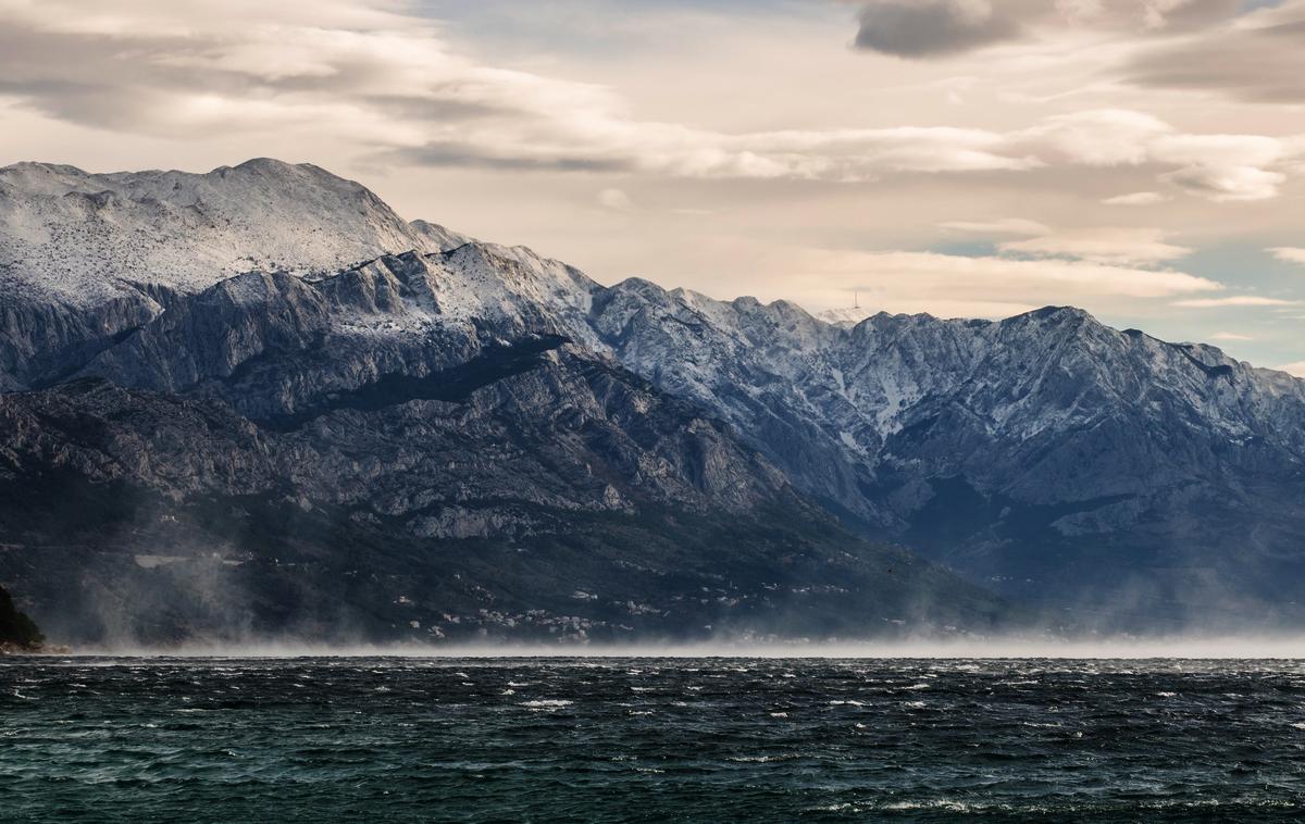 Burja, Hrvaška, veter, morje | Burja na območju severne Dalmacije. | Foto Shutterstock