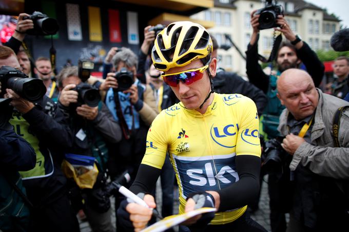 Geraint Thomas ostaja v rumenem. | Foto: Reuters