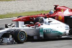 Kralja prehitevanj Schumacher in Buemi