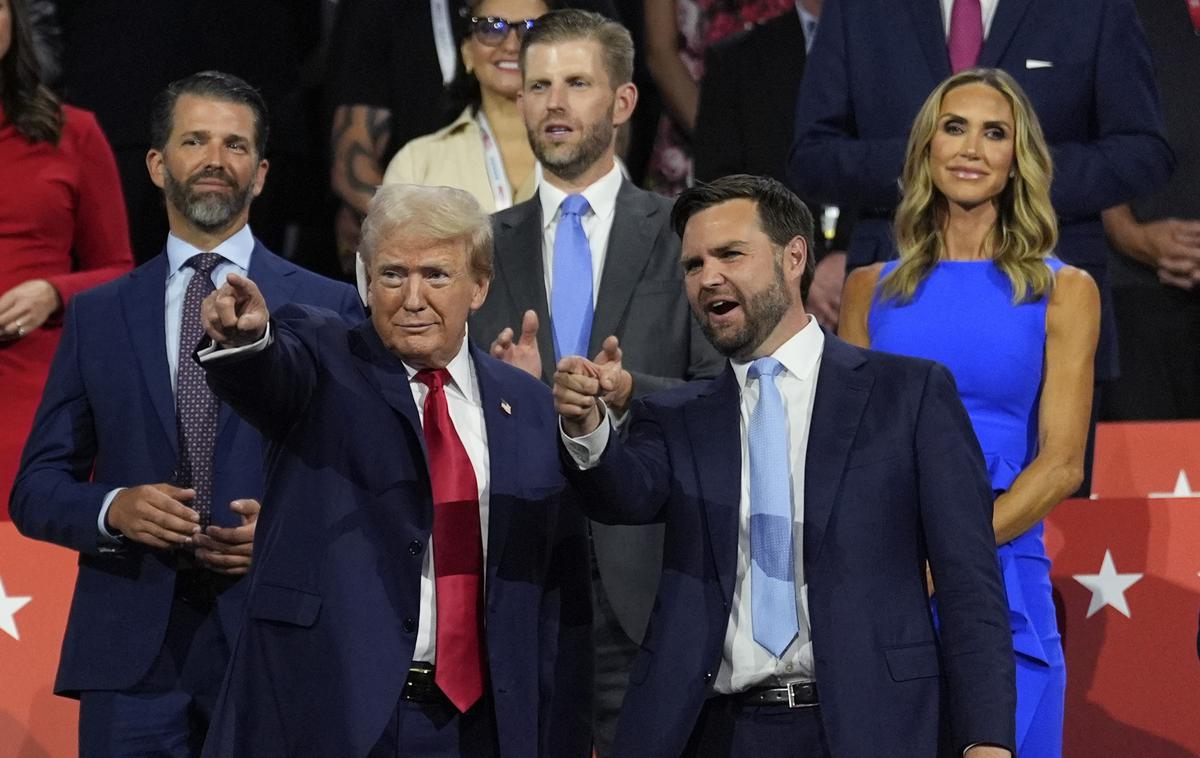 Donald Trump, J. D. Vance, Donald Trump mlajši in Eric Trump | Je bil J. D. Vance res najboljša izbira?  | Foto Guliverimage