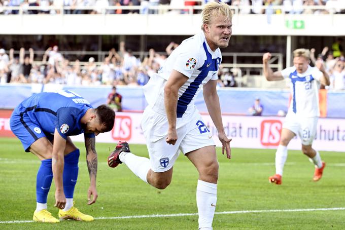 Junija, ko Oblak ni mogel pomagati Kekovi četi, je Slovenija najprej izgubila na Finskem (0:2), nato pa doma remizirala z Dansko (1:1). | Foto: Reuters