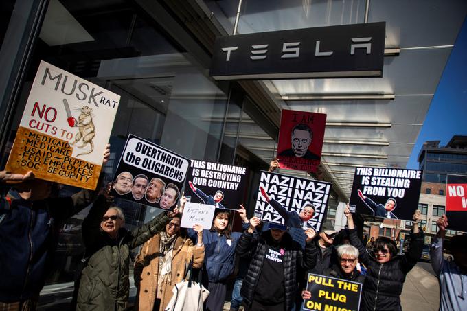 Tesla protest New York | Foto: Reuters