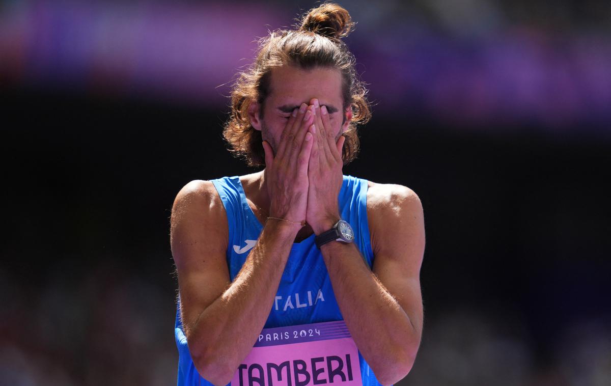 Gianmarco Tamberi | Gianmarco Tamberi je stisnil zobe in dopoldan uspešno prestal kvalifikacije skoka v višino. | Foto Reuters