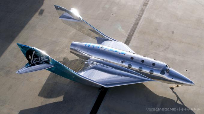 "VSS Imagine" je prvo vesoljsko plovilo, katerega zunanjost spominja na ogledalo. | Foto: Virgin Galactic