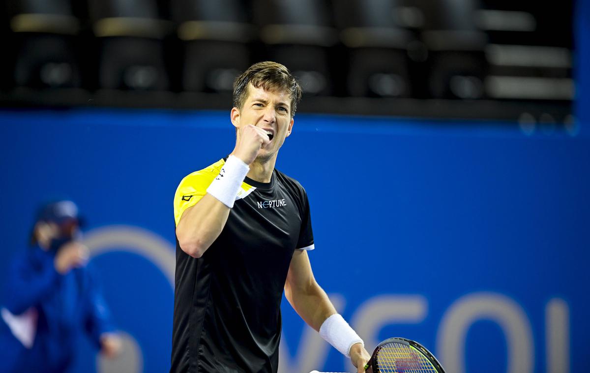 Aljaž Bedene | Aljaž Bedene je v Lyonu izločil četrtega nosilca, Belgijca Davida Goffina. | Foto Guliverimage