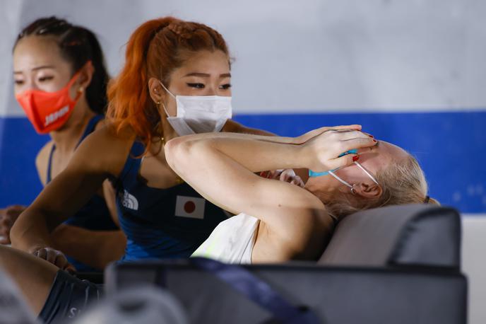 Janja Garnbret | Janja Garnbert je v petek postala krstna olimpijska prvakinja v športnem plezanju. Slovenija je prvič v zgodovini na poletnih olimpijskih igrah osvojila kar tri zlate medalje! | Foto Anže Malovrh/STA