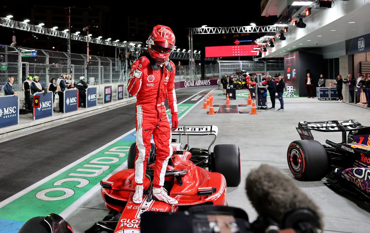 F1 Vegas Charles Leclerc Ferrari | Charles Leclerc bo že 23. na prvem štartnem položaju. Ima pa šele pet zmag. | Foto Reuters