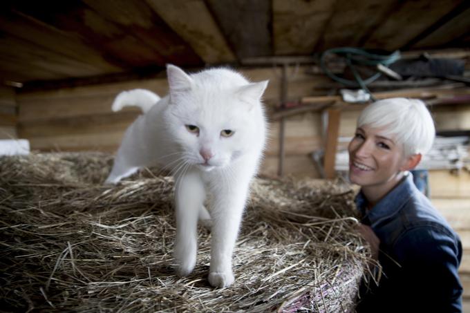 V Orovi vasi pa niso doma samo konji, tam srečate tudi psičko, kokoši, peteline, race ... in pa lepotičko s fotografije, ki se je z Alyo ujela v trenutku. | Foto: 