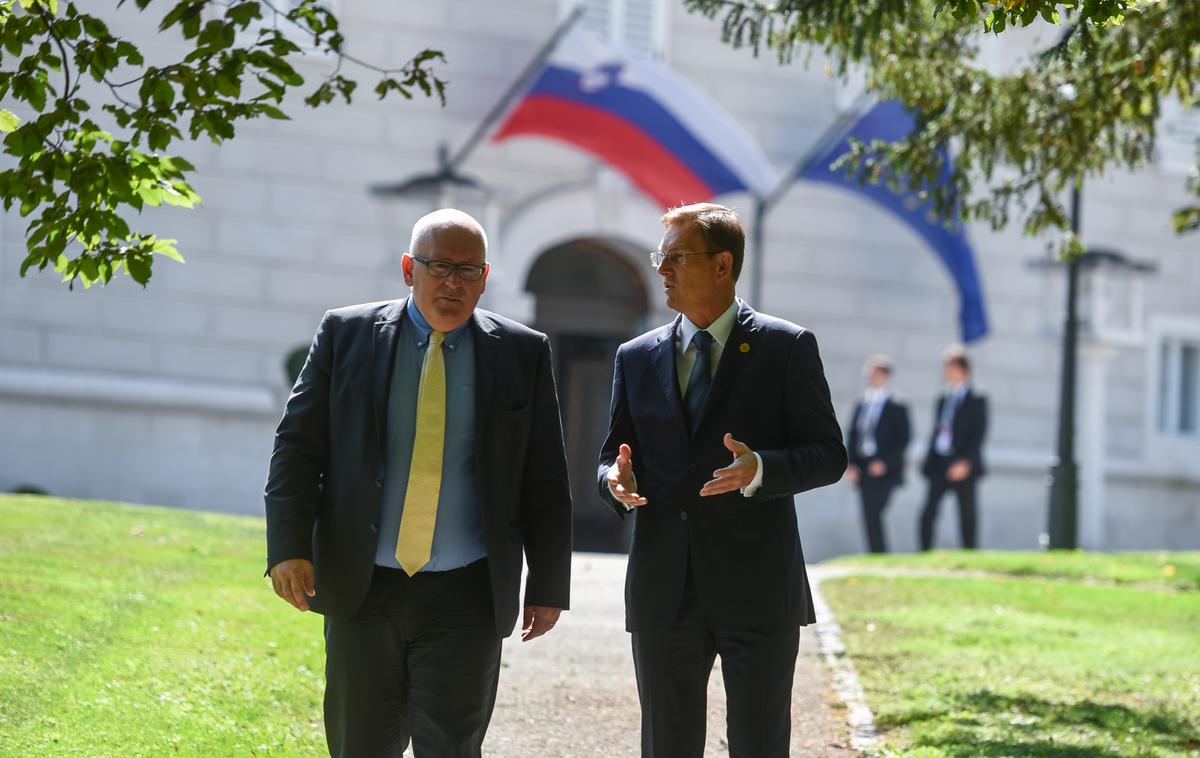 Frans Timmermans in Miro Cerar | Foto STA