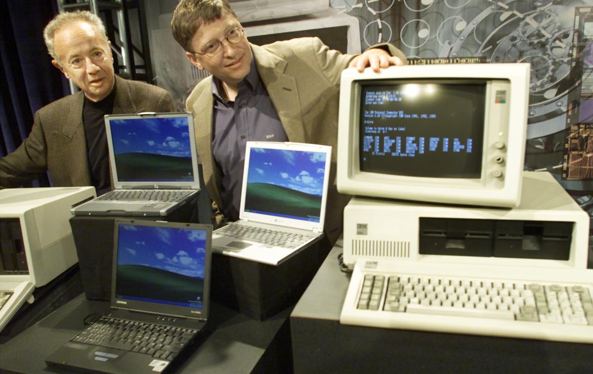 Bill Gates in računalnik IBM 5150 PC | Foto Reuters