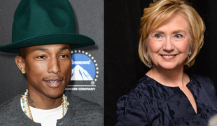 Pharrell Williams bi za predsednico imel Hillary Clinton