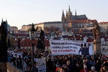 Protesti proti češkemu predsedniku vlade Andreju Babišu v Pragi