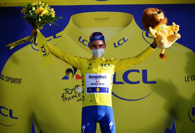 Juian Alaphilippe bo branil rumeno majico do zadnjega atoma moči. | Foto: Reuters