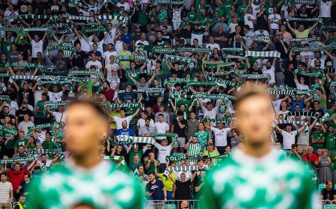 Olimpija bo na naslednji evropski tekmi deležna bučne podpore občinstva v Stožicah. | Foto: Nik Moder/Sportida