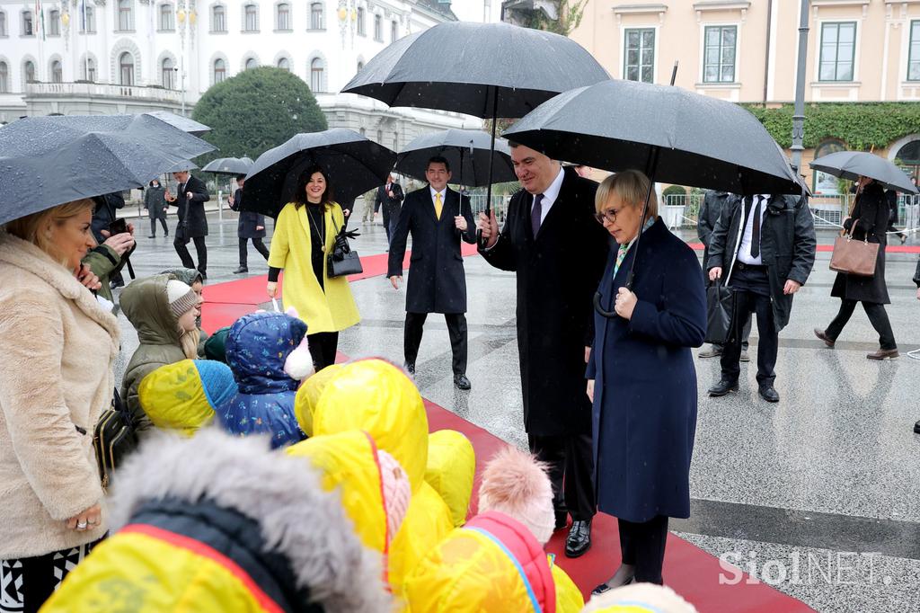 Zoran Milanović Nataša Pirc Musar obisk Slovenija