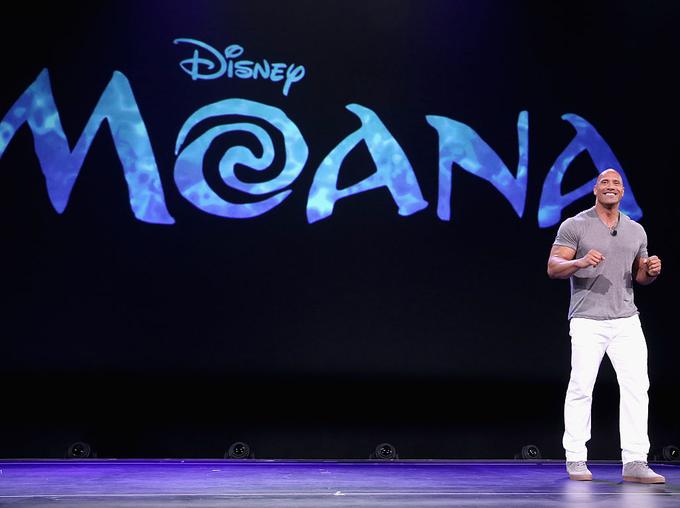 The Rock je v priljubljeni risanki Vaiana (v originalu Moana) posodil glas junaku Mauiju. | Foto: Getty Images