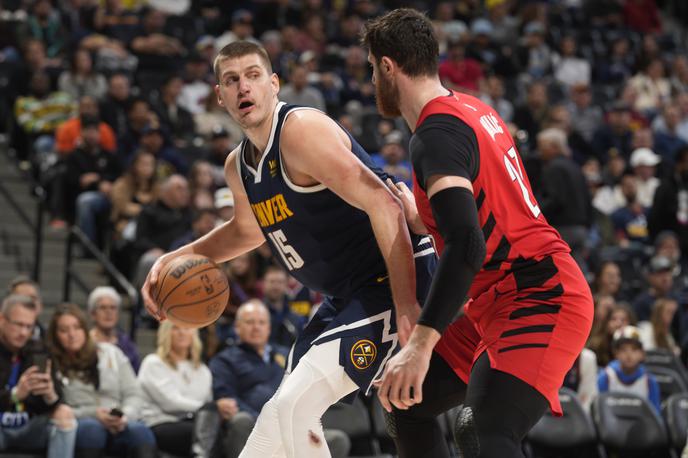 Denver Nuggets Portland Trail Blazers | Nikola Jokić je ob zmagi Denver Nuggets nad Portlandom vknjižil nov trojni dvojček. | Foto Guliverimage