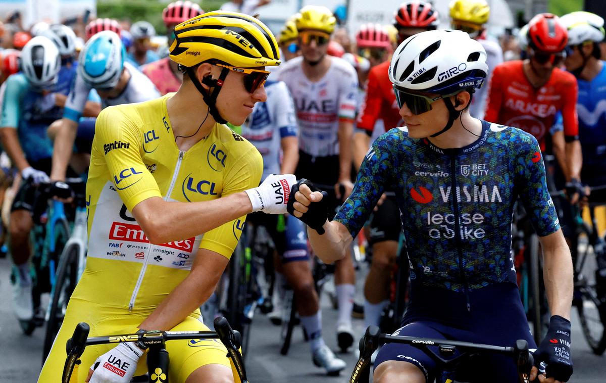 Tadej Pogačar, Jonas Vingegaard, TDF 2024 | Jonas Vingegaard si želi nastopiti na italijanskem Giru. | Foto Reuters