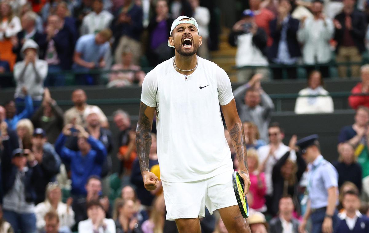 Nick Kyrgios | Nick Kyrgios je letos prvič v karieri zaigral v finalu grand slam turnirja. V finalu Wimbledona je izgubil proti Novaku Đokoviću. | Foto Reuters