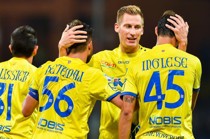 Valter Birsa je pri zmagi Chieva nad Fiorentino prišel do druge podaje v tej sezoni. Dosegel je tudi en gol. | Foto: Getty Images