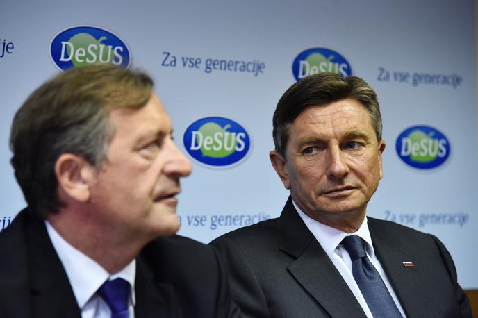 Karl Erjavec in Borut Pahor | Foto STA