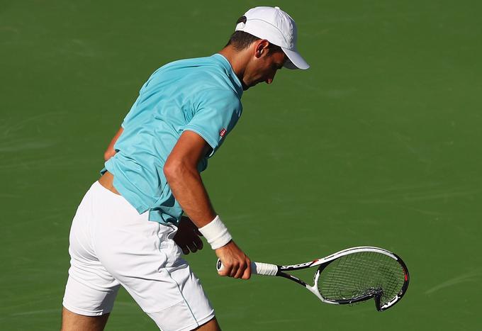 Novak Đoković je v svoji karieri kar nekajkrat zlomil lopar. | Foto: Guliverimage/Getty Images