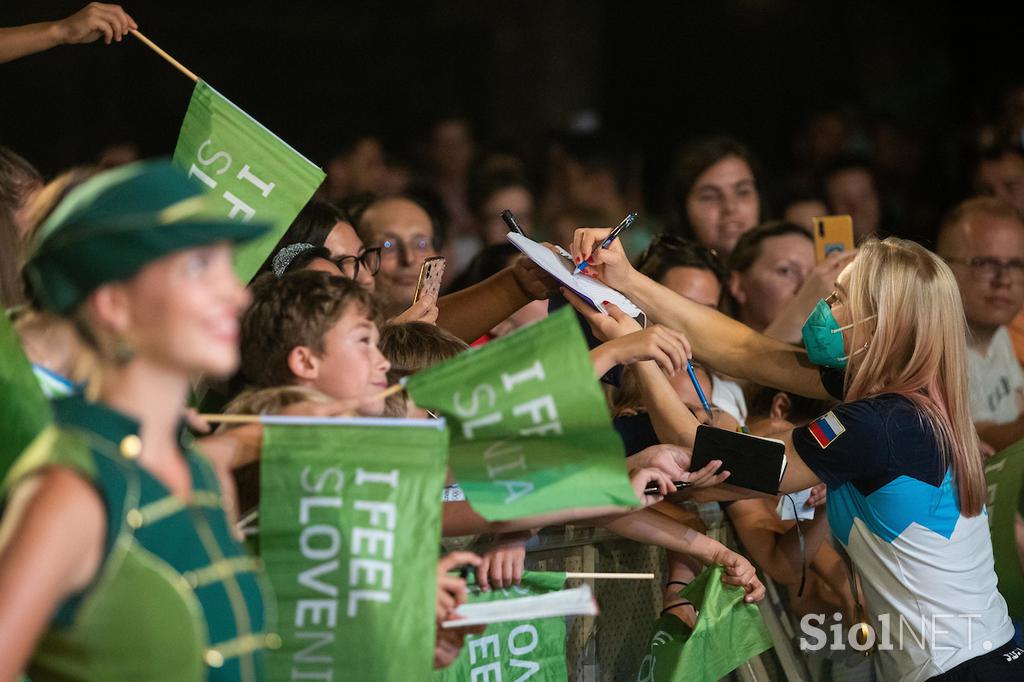 Sprejem olimpijcev - Kongresni trg, Ljubljana