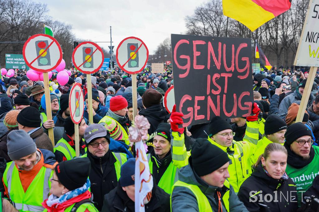 Protest kmetov v Berlinu