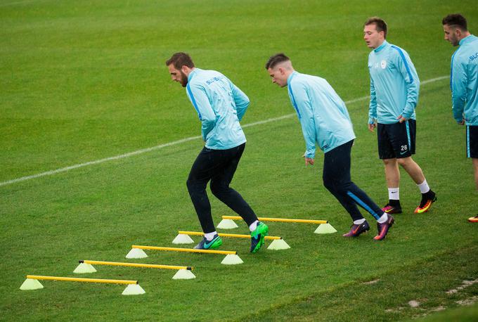 Jan Oblak med ponedeljkovim treningom | Foto: Vid Ponikvar