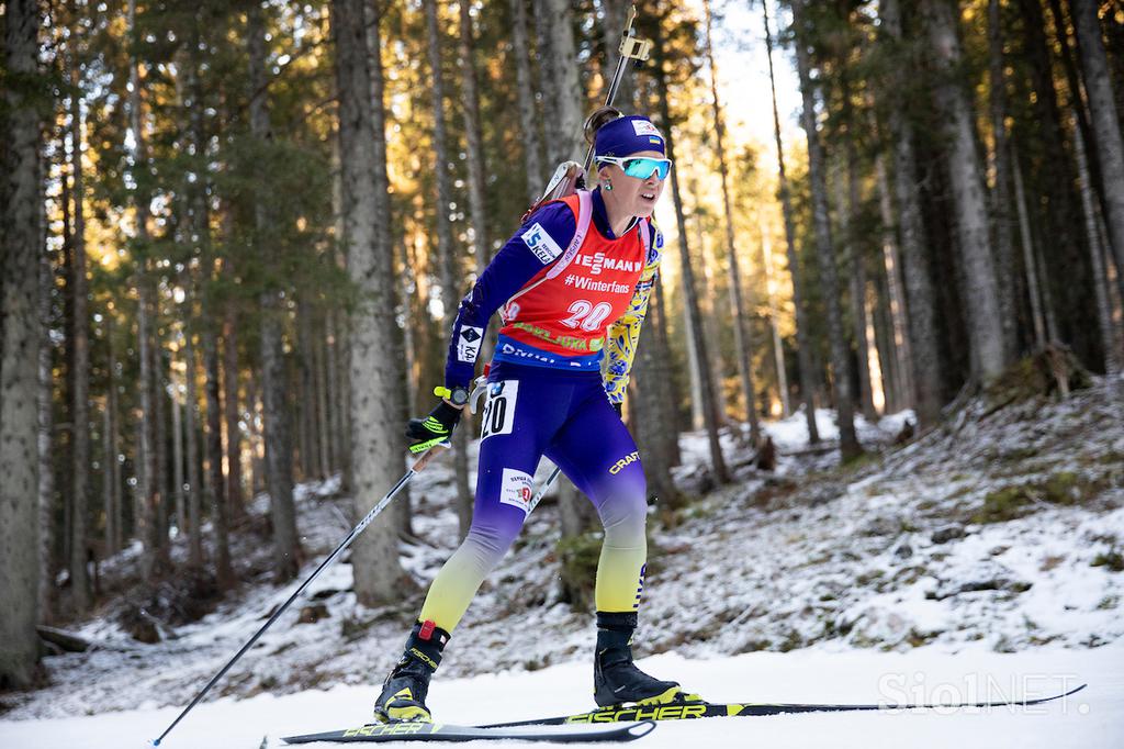 Biatlon Pokljuka zasledovalna tekma ženska