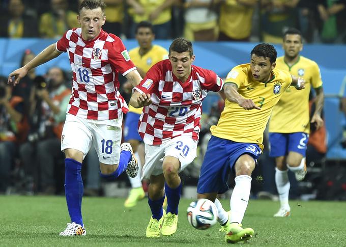 Ko sta se Brazilija in Hrvaška nazadnje pomerili na SP, bilo je pred osmimi leti v Braziliji (3:1 za Selecao), sta takrat zaigrala tako Kovačić kot tudi Thiago Silva. | Foto: Guliverimage/Vladimir Fedorenko