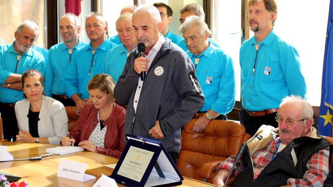 Podelitev nagrade Targa d'Argento. Foto: Žarko Rovšček. | Foto: 