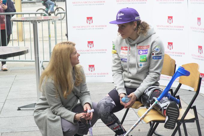 Ilka Štuhec sprejem Maribor | Foto: Matjaž Vertuš