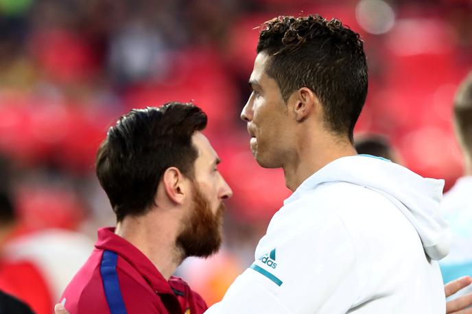 Cristiano Ronaldo Lionel Messi | Lionel Messi in Cristiano Ronaldo se nista udeležila slovesnosti v Londonu. | Foto Reuters