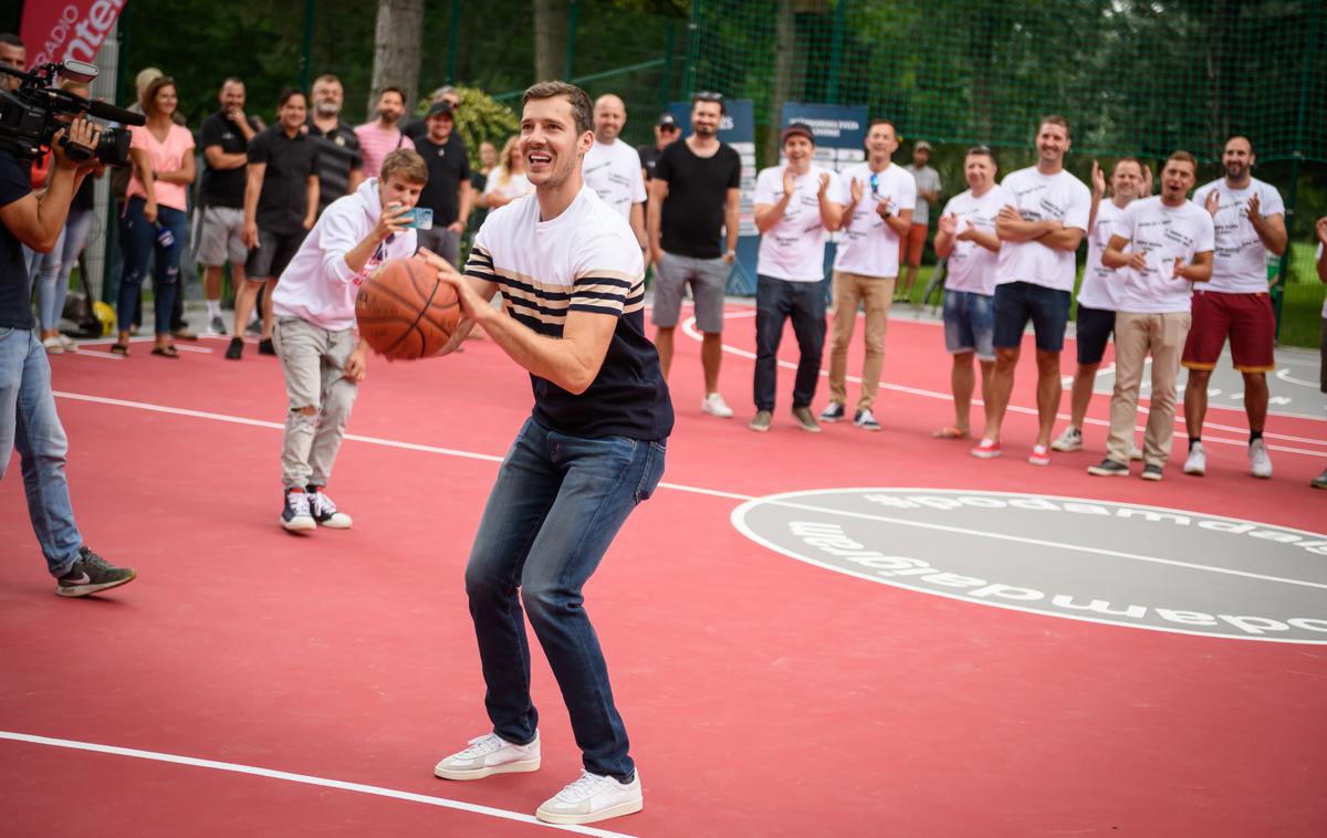 Goran Dragić | Goran Dragić je danes odprl prvo pametno igrišče v Sloveniji. | Foto Nebojša Tejič/STA