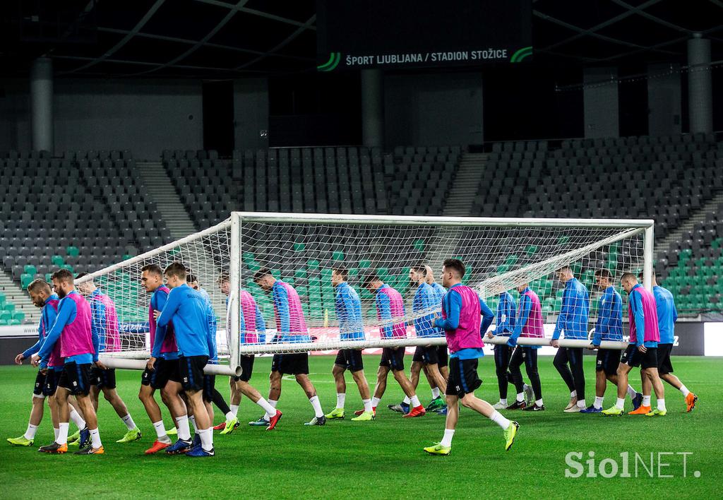 Slovenska nogometna reprezentanca trening Stožice