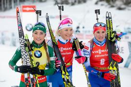 Biatlon Pokljuka zasledovalna tekma ženska