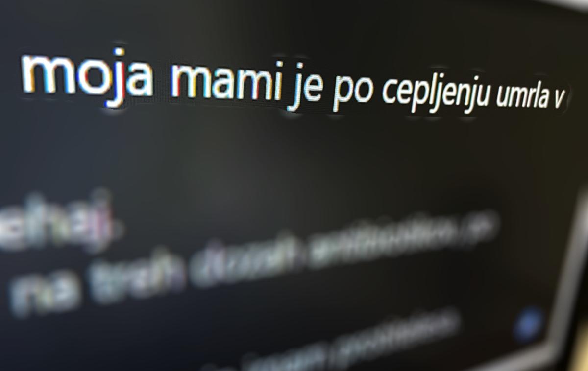 Moja Mami | Mama uporabnice Facebooka je, sodeč po vsebini objave, lani umrla za posledicami bolezni covid-19, ki se je razširila med stanovalci doma za starejše občane, v katerem je bivala. Uporabnica takrat cepiva ni omenila niti enkrat.   | Foto Matic Tomšič / Posnetek zaslona