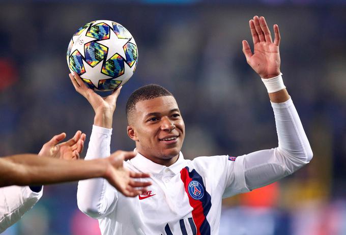 Kylian Mbappe je v Bruggu na igrišče prišel s klopi, a mu je vseeno uspelo zabiti tri gole. | Foto: Reuters