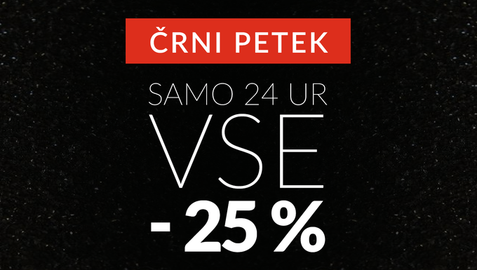 [BLACK FRIDAY PONUDBA] Samo na Črni petek so vsi izdelki v spletni trgovini Intheline na voljo Kar 25 % ceneje! Ponudba velja samo do polnoči!

 | Foto: 