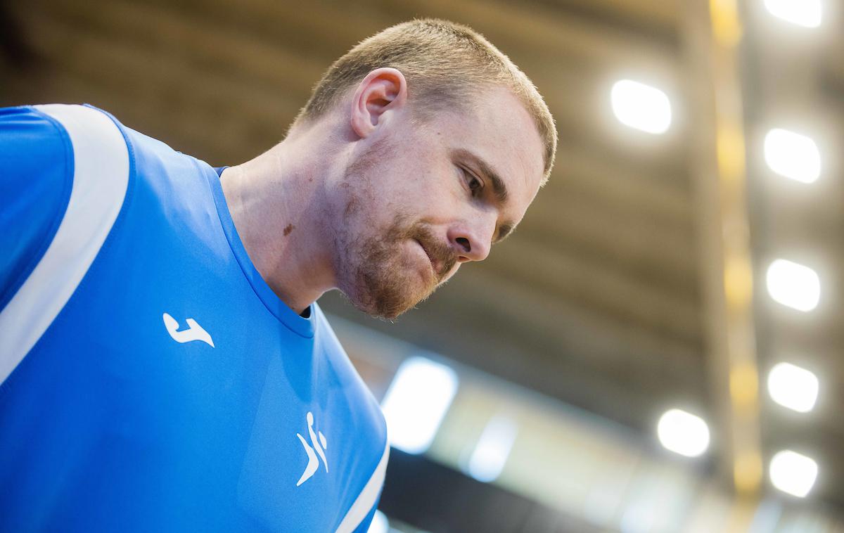 slovenska rokometna reprezentanca, trening, Matej Gaber | Matej Gaber se je po številnih poškodbah vrnil v reprezentanco. | Foto Grega Valančič/Sportida