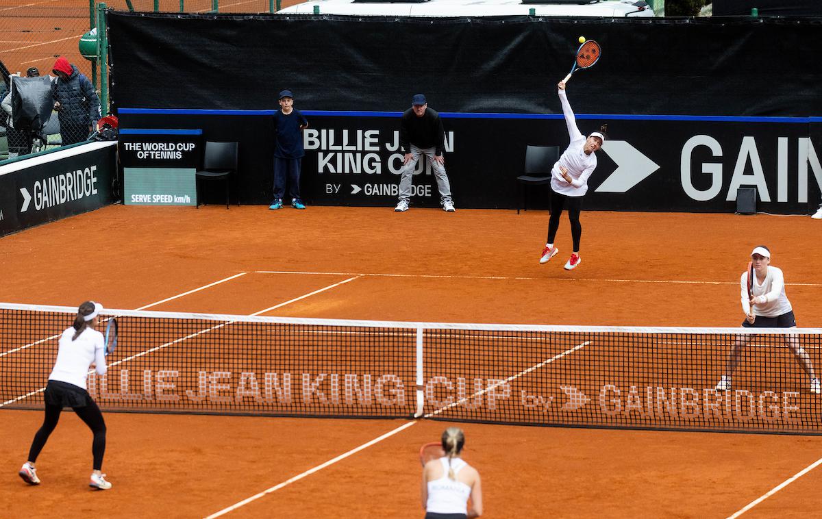 dvojice, tenis, Slovenija, Romunija | Zmagovalca bo odločila igra dvojic. | Foto Vid Ponikvar/Sportida